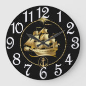 Oud zeilschip grote klok (Voorkant)