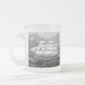 Oud zeilschip matglas koffiemok (Links)