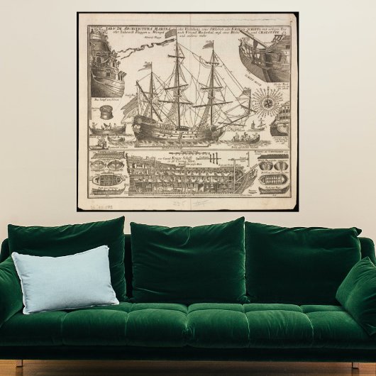Oud zeilschip Print Poster