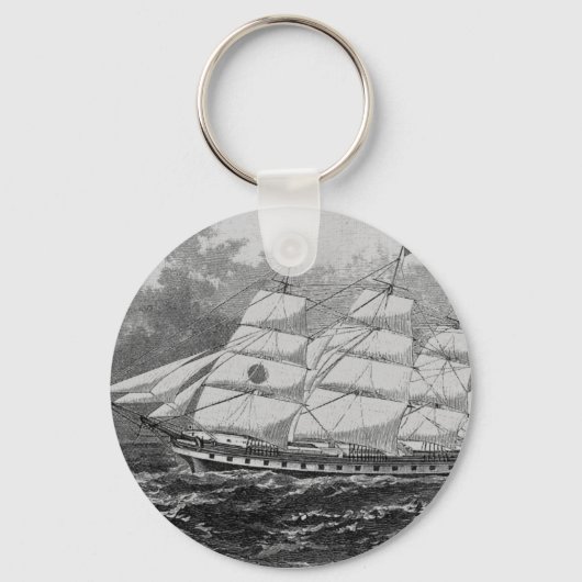 Oud zeilschip sleutelhanger (Voorkant)