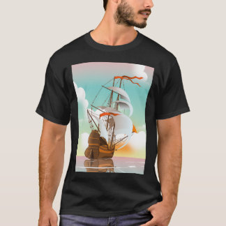 Oud zeilschip t-shirt