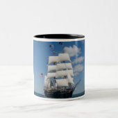 Oud zeilschip tweekleurige koffiemok (Center)