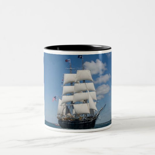 Oud zeilschip tweekleurige koffiemok (Center)