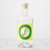 Oud Zelfgemaakt Kruidenazijn Etiket Sjabloon (Voorkant)