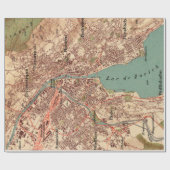 Oud-Zürich-Zwitserland-kaart (1921) Cadeaupapier (Vlak)