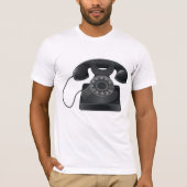 Oud zwart telefoon Mannen T-shirt (Voorkant)