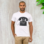Oud zwart telefoon Mannen T-shirt