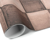 Oud zwart-wit betegeld steenwandtextuur achterzijd cadeaupapier (Rol Hoek)