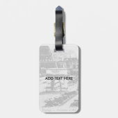 oud zwart wit Rome Colosseo  Bagagelabel (Achterkant verticaal)