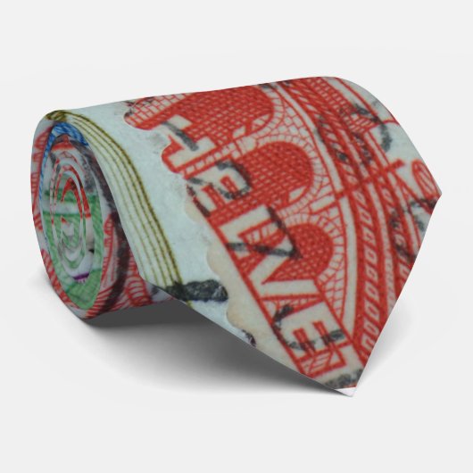 Oud zwitserse postzegels stropdas motief (Opgerold)