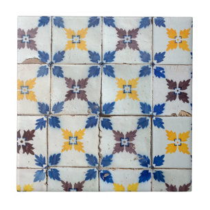 Oudblauw Ster Azulejo Portugees  Tegeltje