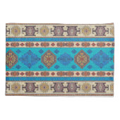 Oudblauw Turks Kilim Tapijt Vloerkleed Kussensloop (Achterkant-Links)