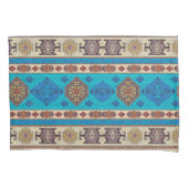 Oudblauw Turks Kilim Tapijt Vloerkleed Kussensloop (Voorkant-Links)