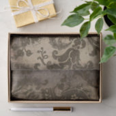 Oudbruin kroonmotief rustieke decoupage tissuepapier (Geschenk)