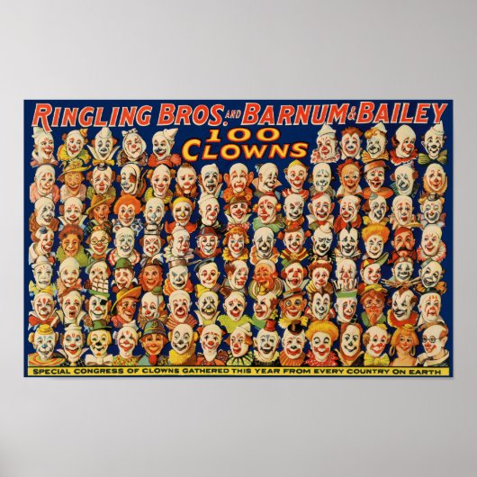 Oude 100 Clowns Poster (Voorkant)