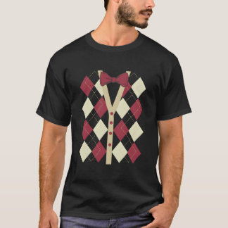 Oude 100 dagen van school argylepatroon t-shirt