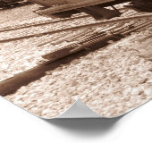 Oude #10  trein afdrukken poster (Hoek)