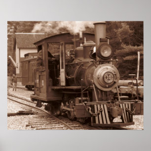 Oude #10  trein afdrukken poster