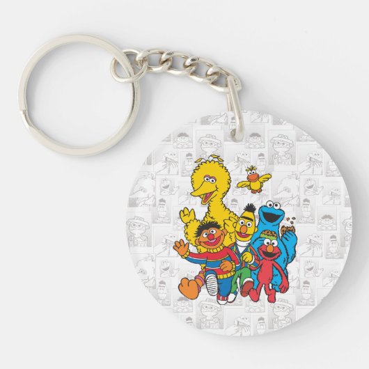 Oude 123 Sesame Street Sleutelhanger (Voorkant)