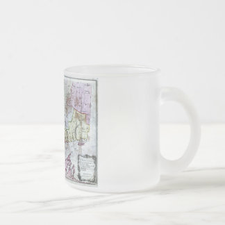 Oude 1766 Connecticut-kaart Matglas Koffiemok