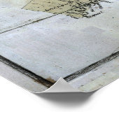 Oude 1766 Connecticut-kaart Poster (Hoek)