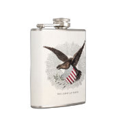  Oude 1800s American Eagle Bird Illustration Heupfles (Rechts)