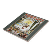 Oude 1900 Mobile Mardi Gras Carnaval Poster Kunst Tegeltje (Zijkant)