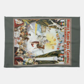 Oude 1900 Mobile Mardi Gras Carnaval Poster Kunst Theedoek (Horizontaal)