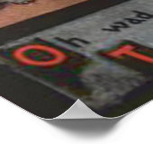 Oude 1 april grap bord op de rug hond poster (Hoek)