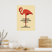 Oude 20x28 Florida Flamingo Poster (Keuken)