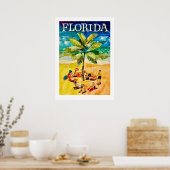 Oude 20x28 Florida Reisposter Poster (Keuken)
