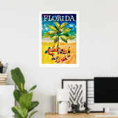 Oude 20x28 Florida Reisposter Poster (Thuiskantoor)