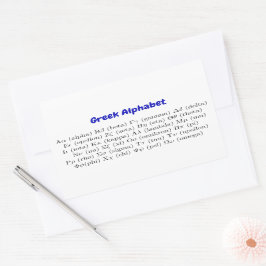 Oude 24 Griekse letters | Grieks alfabet Rechthoekige Sticker