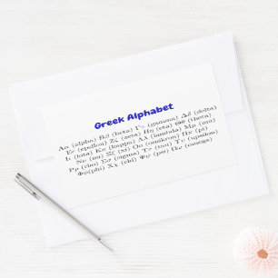 Oude 24 Griekse letters   Grieks alfabet Rechthoekige Sticker