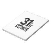 Oude 31e oktober Halloween-typografie ontwerp_1 Notitieblok (Linkerzijde)