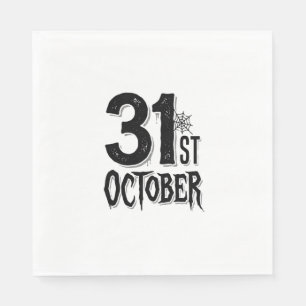 Oude 31e oktober Halloween-typografie ontwerp_1 Servet