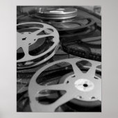 Oude 35 mm-filmrollen zwart-wit fotografie poster (Voorkant)