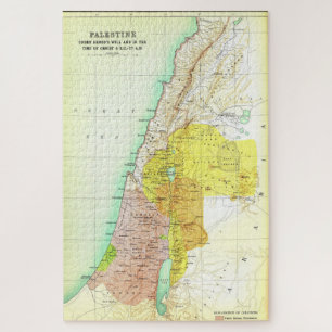 Oude 37AD Christus Palestine Map Legpuzzel