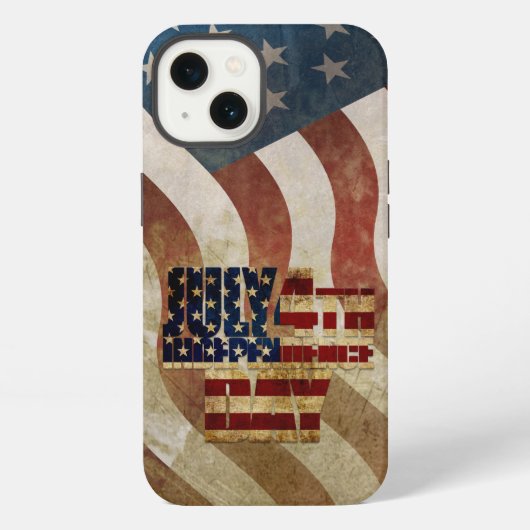 Oude 4 juli Onafhankelijkheidsdag ontwerp iPhone Hoesje (Achterkant)