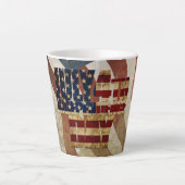 Oude 4 juli Onafhankelijkheidsdag ontwerp Latte Mok (Voorkant)