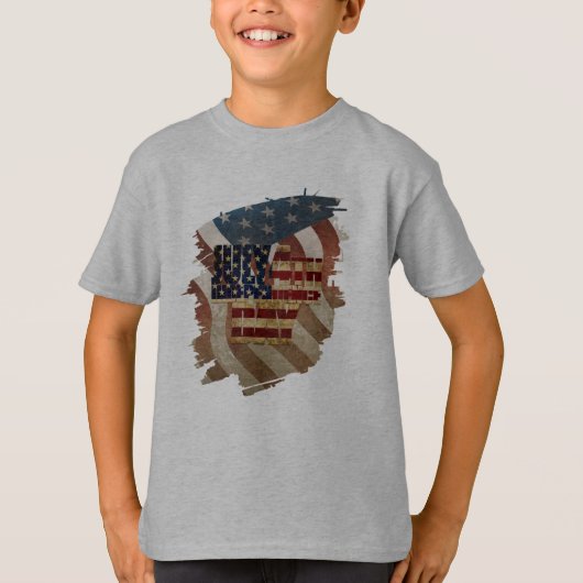Oude 4 juli Onafhankelijkheidsdag ontwerp T-shirt (Voorkant)