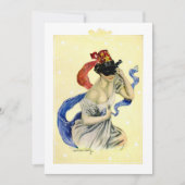 Oude 4 juli-patriottisch gemaskerd bal kaart (Voorkant)