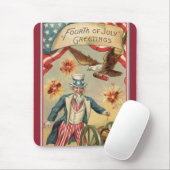 Oude 4 juli vuurwerk met Oom Sam Muismat (Met muis)