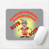 Oude 50ste verjaardag Mousepad Muismat (Met muis)