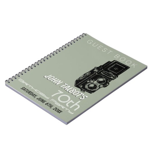 Oude 70e verjaardag van de Camera Gastboek 1 Notitieboek (Linkerzijde)