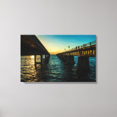 Oude 7 mijl brug en nieuwe 7 mijl brug zonsonderga canvas afdruk (Voorkant)