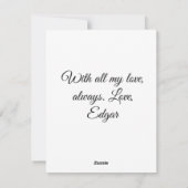 Oude 'A Joyous Valentine Day' Cherub op maat Feestdagenkaart (Achterkant)