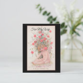 Oude 'A Joyous Valentine Day' Cherub op maat Feestdagenkaart (Staand voorkant)