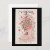 Oude 'A Joyous Valentine Day' Cherub op maat Feestdagenkaart (Voorkant / Achterkant)