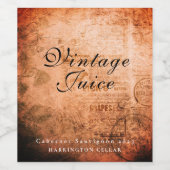 oude aangepaste wijnlabels koppelen wijn etiket (Enkel label)